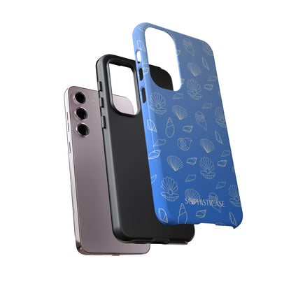 Seashell Society in Ocean Blue - Drop Proof Phone Case for Samsung Galaxy