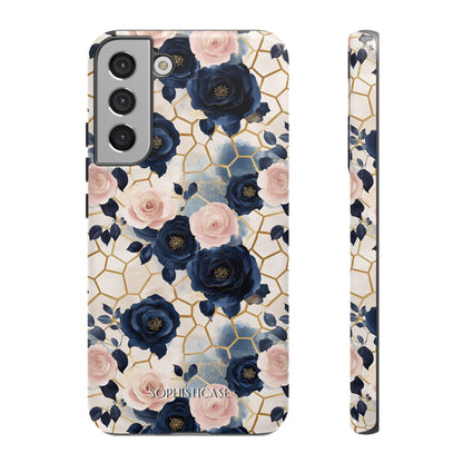 Royal Floral in Navy Hive - Tough Phone Case