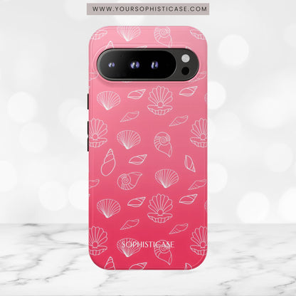 Seashell Society in Sunset Pink - iPhone Case, Samsung Galaxy Case, Google Pixel Case