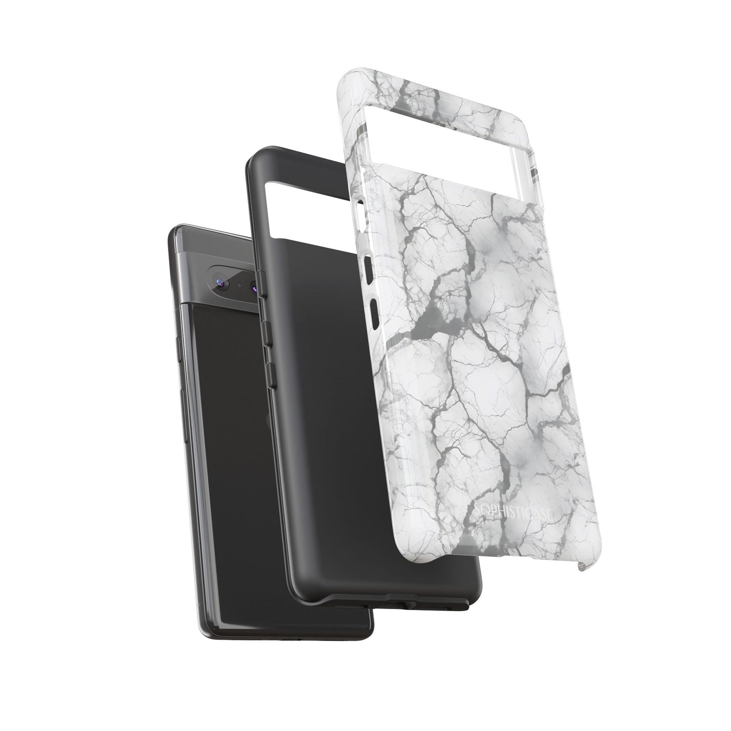 Marble Opulence in Charcoal Grey - Tough Phone Case