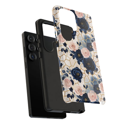 Royal Floral in Navy Hive - Tough Phone Case
