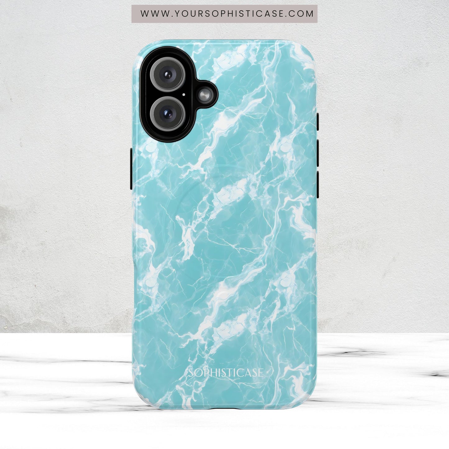 Marble Crush in Aqua - Magsafe Case