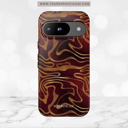 Cosmic Gold in Red - iPhone Case, Samsung Galaxy Case, Google Pixel Case