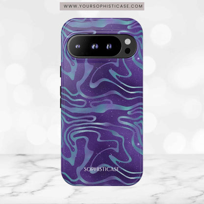 Cosmic Zebra in Blue & Purple - iPhone Case, Samsung Galaxy Case, Google Pixel Case