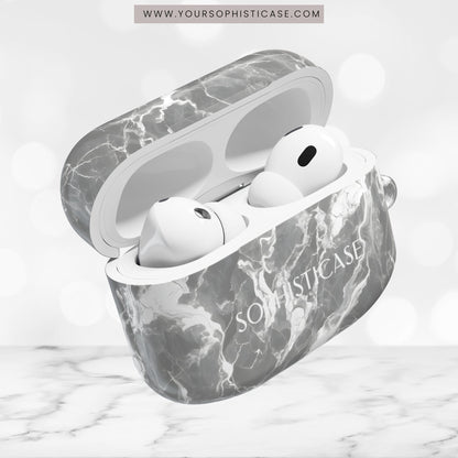 AirPod Cases - Marble Crush in Charcoal Grey