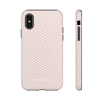 Illusions in Neutral Beige - Dual Layer Shockproof Phone Case for iPhone, Google Pixel and Samsung Galaxy