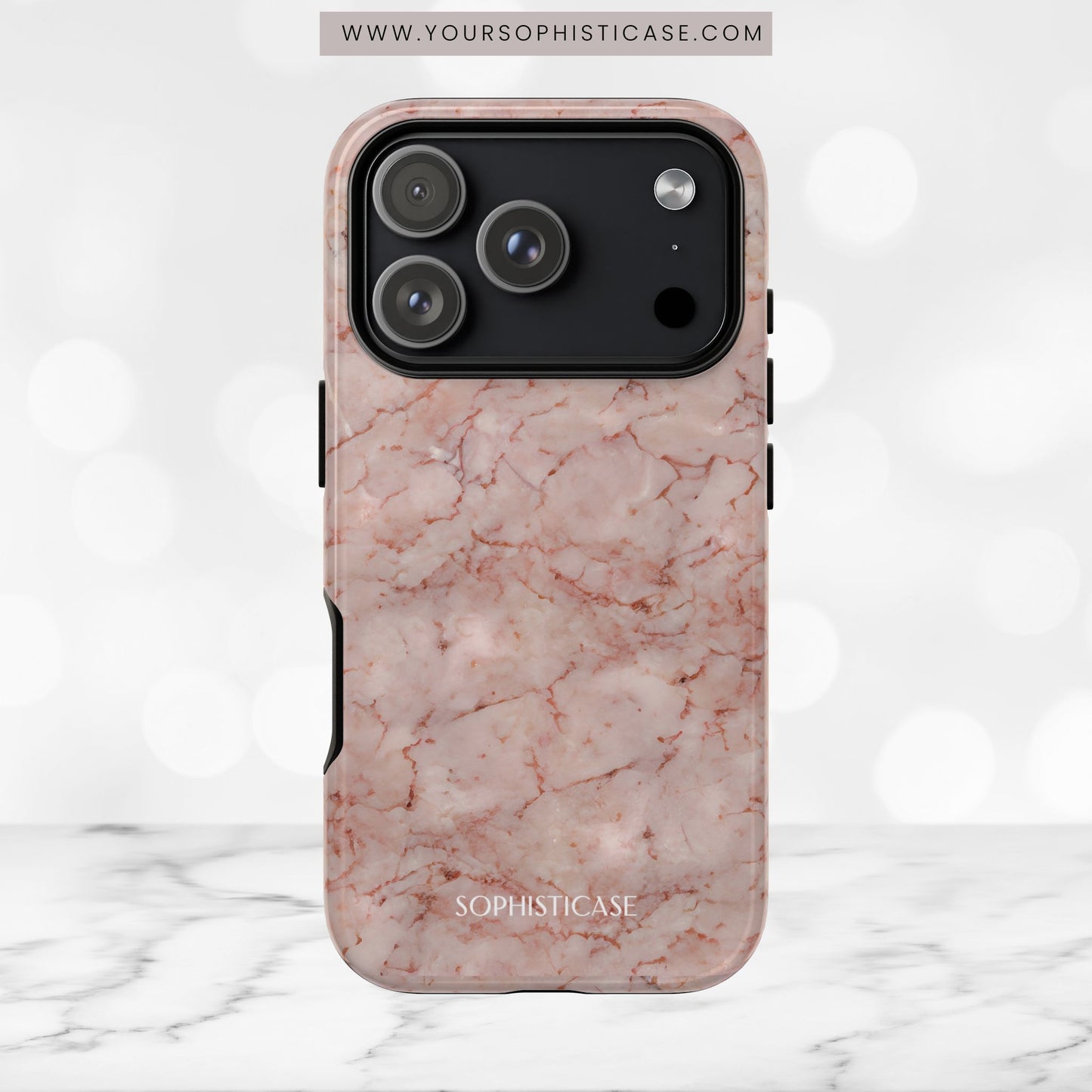 Marble Opulence in Pink - iPhone Case, Samsung Galaxy Case, Google Pixel Case