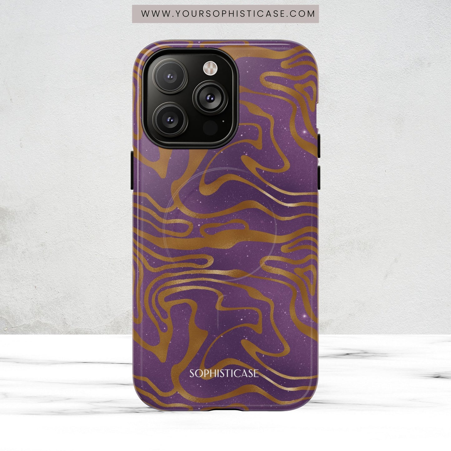 Cosmic Gold in Purple - iPhone Magsafe Case