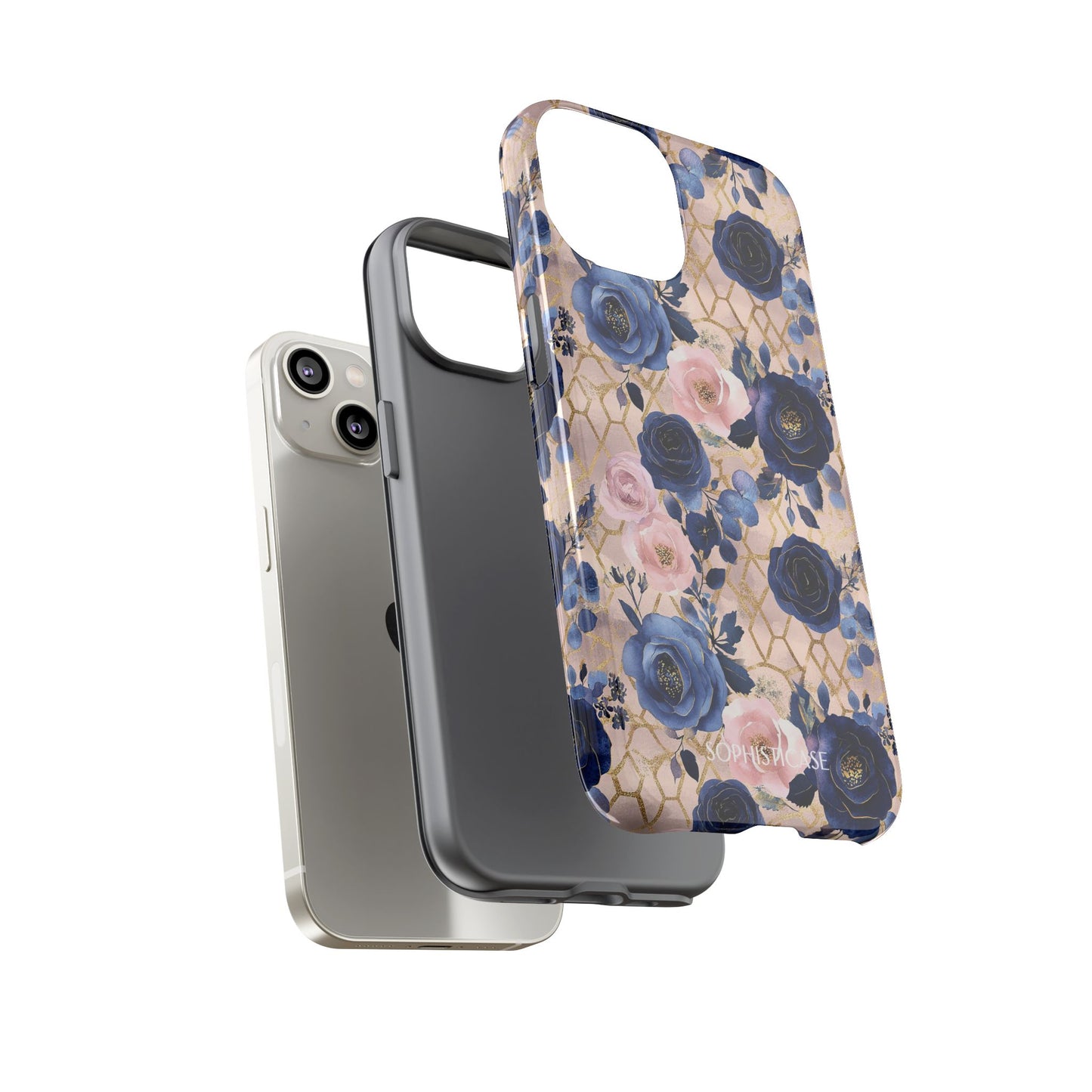 Royal Floral in Navy Blush - Tough Phone Case
