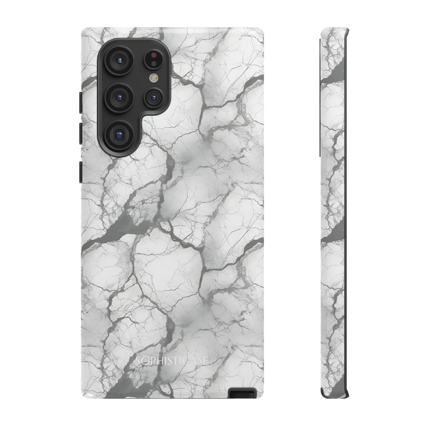 Marble Opulence in Charcoal Grey - Tough Phone Case