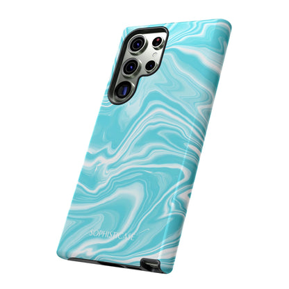 Liquid Dreams in Aqua - Tough Phone Case