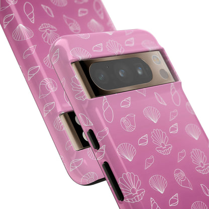 Seashell Society in Purple - iPhone Case, Samsung Galaxy Case, Google Pixel Case