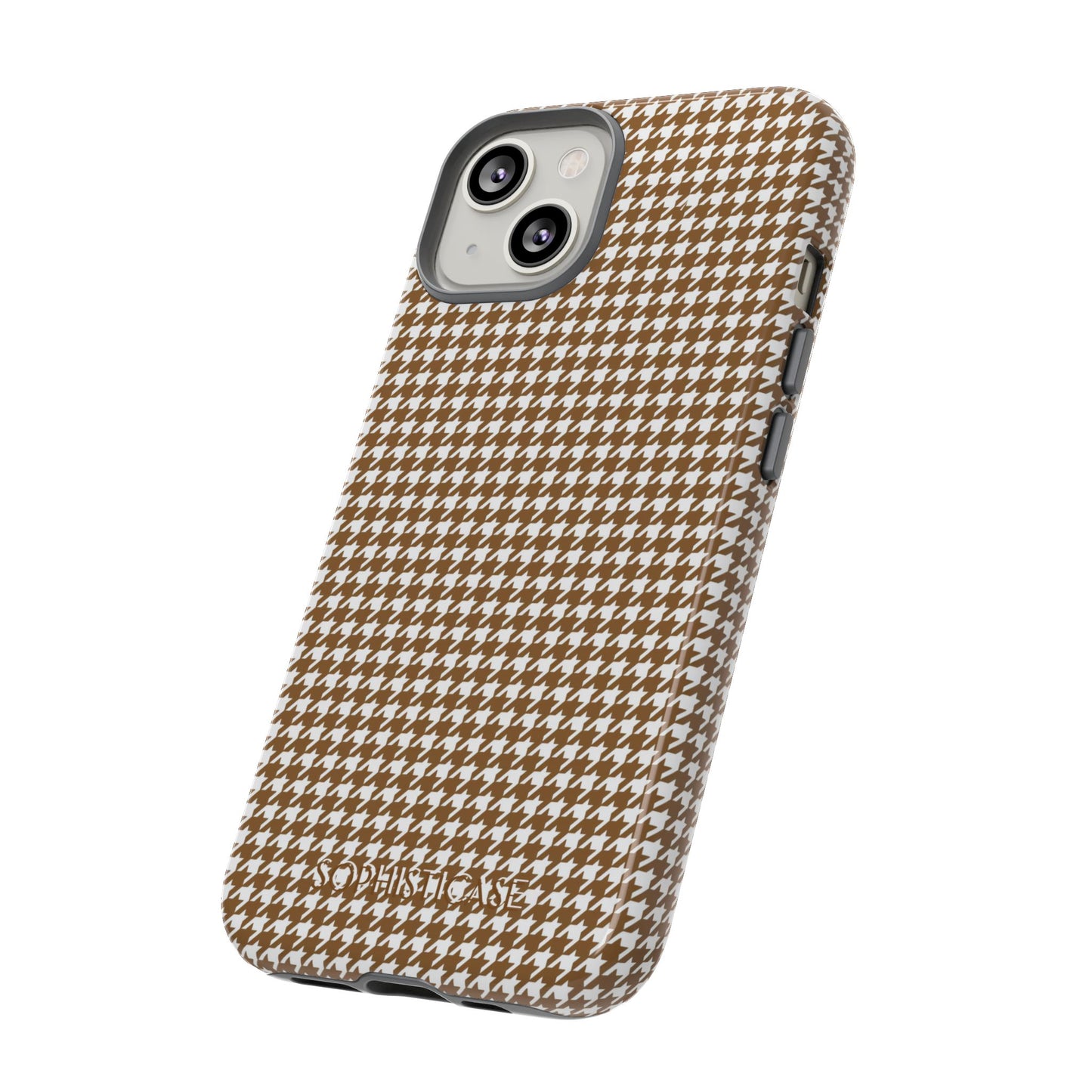 Houndstooth in Brown - iPhone Case