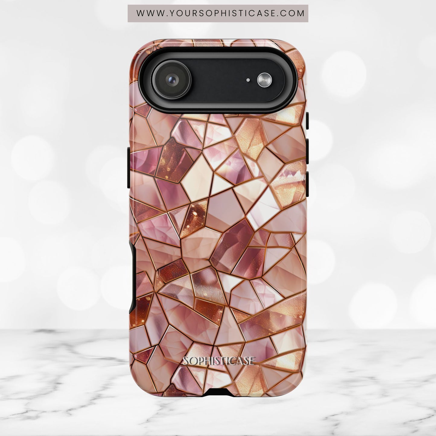 Rose' Runway in Champagne Mosaic - Tough Phone Case