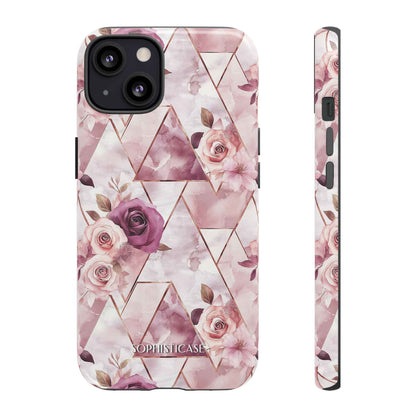 Royal Floral in Plum Chevron - Tough Phone Case