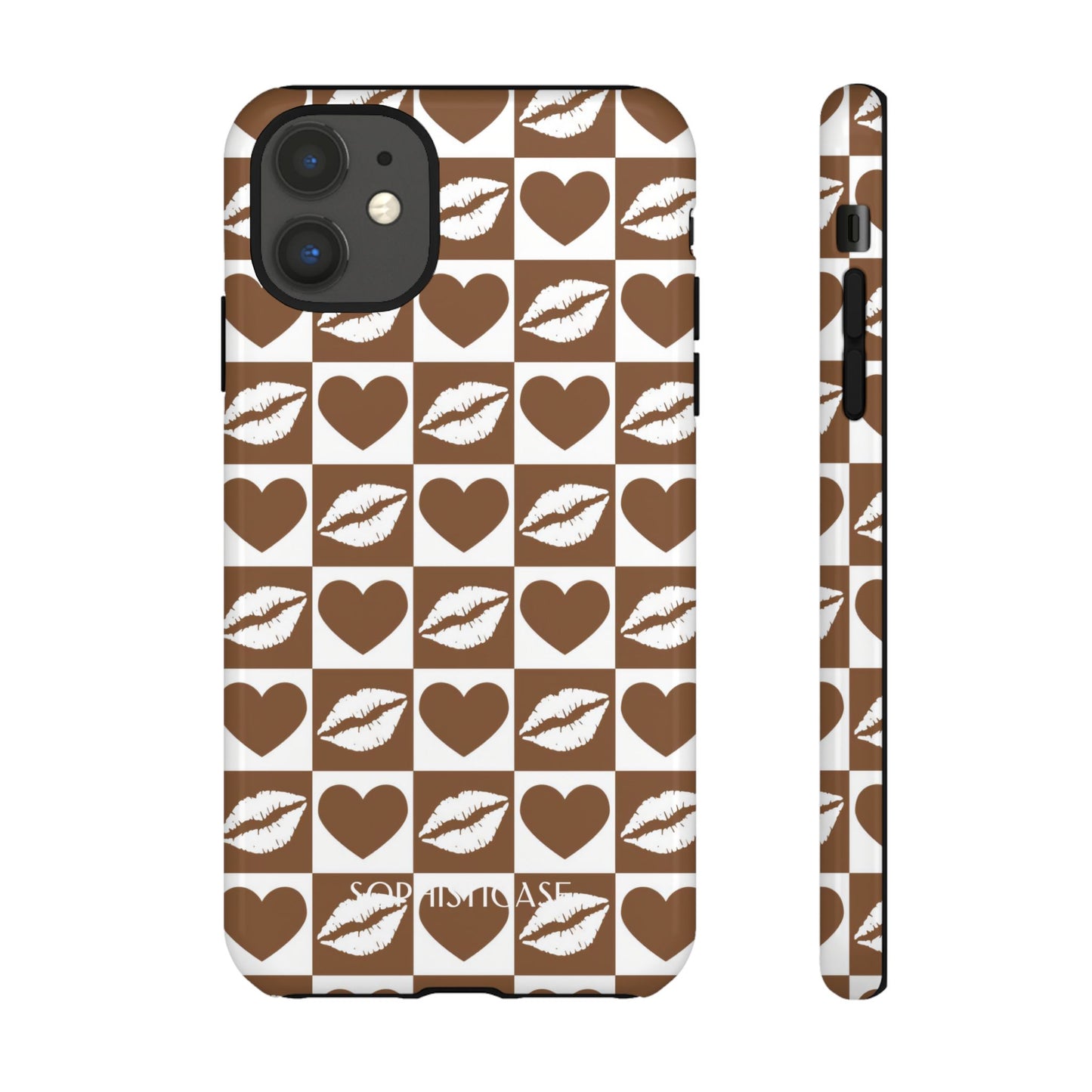 Belle Amie in Deep Brown - Galentines Release - Shockproof Phone Case for iPhone, Samsung Galaxy and Google Pixel