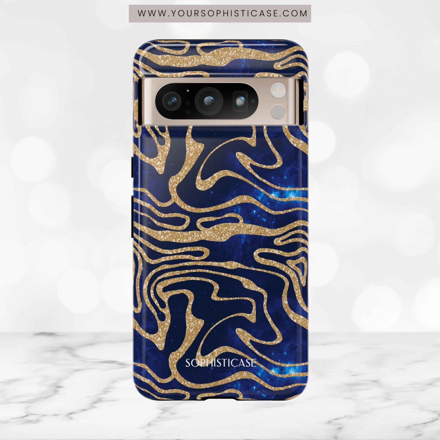Cosmic Zebra in Blue - iPhone Case, Samsung Galaxy Case, Google Pixel Case