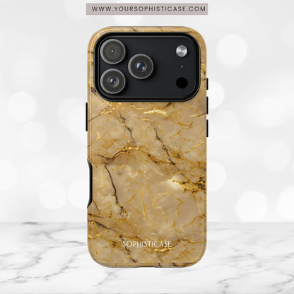 Marble Opulence in Gold - iPhone Case, Samsung Galaxy Case, Google Pixel Case