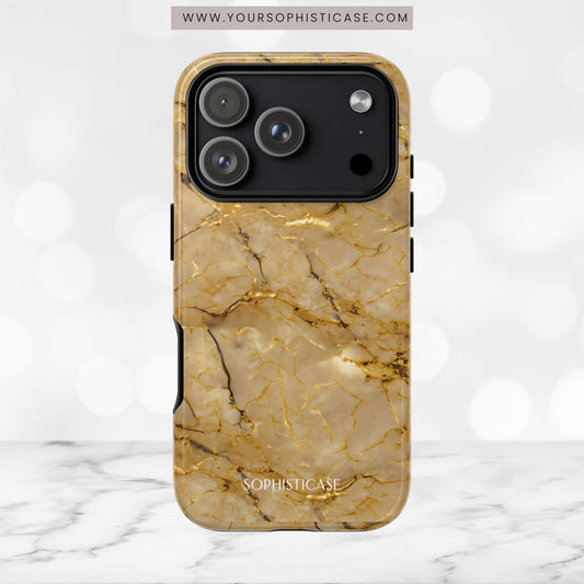Marble Opulence in Gold - iPhone Case, Samsung Galaxy Case, Google Pixel Case