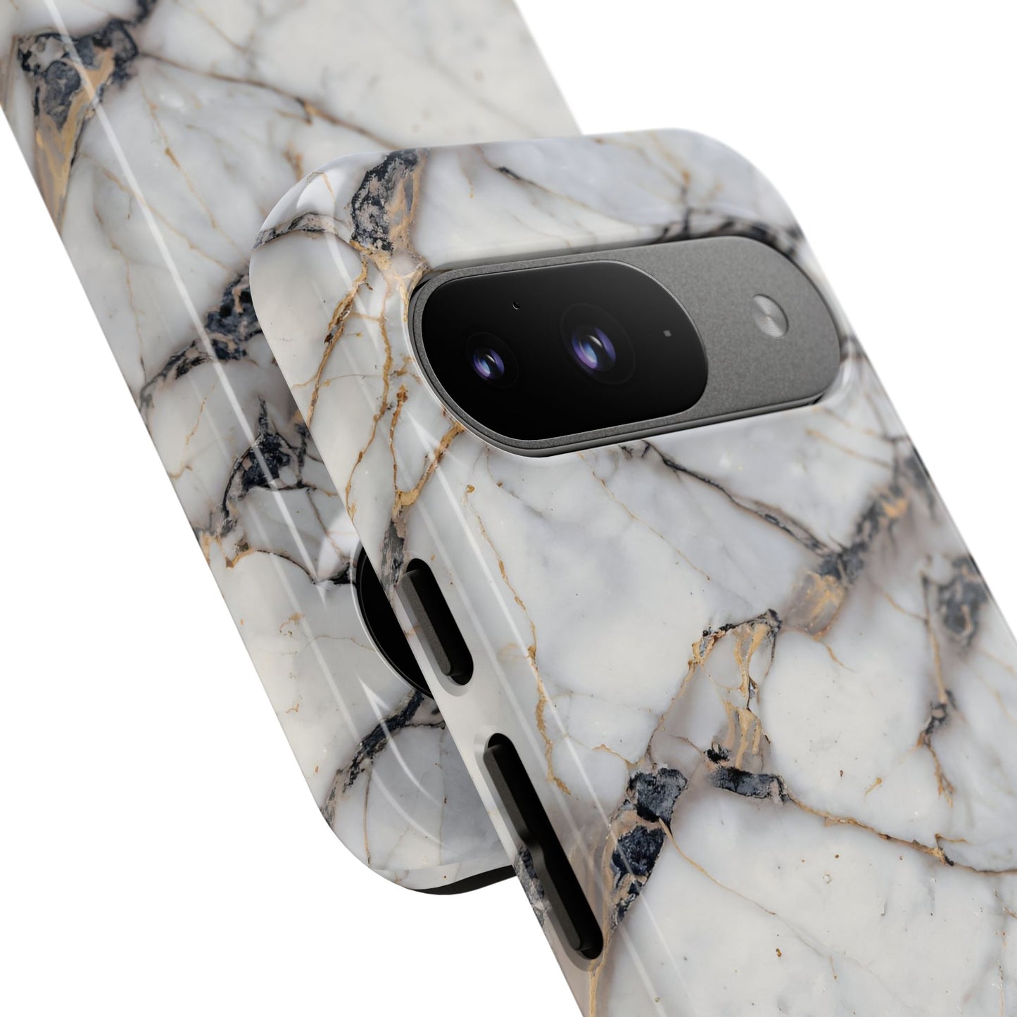 Marble Opulence in Cracked Beige - iPhone Case, Samsung Galaxy Case, Google Pixel Case