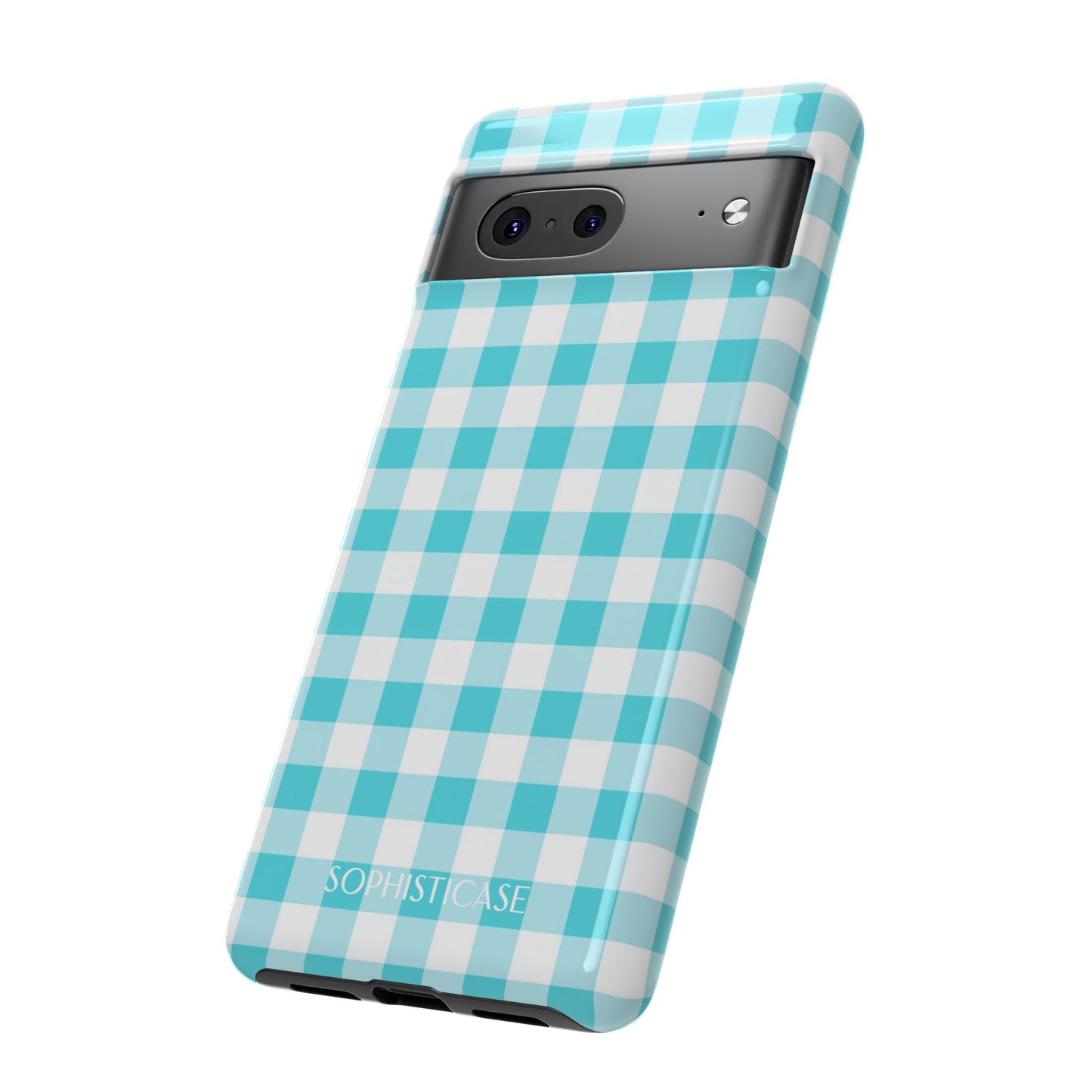 Tough Case - Gingham in Aqua