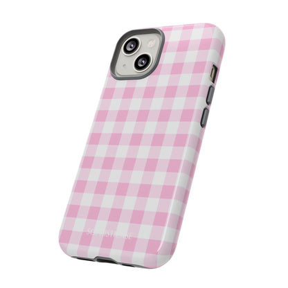 Gingham in Pink - Tough Phone Case
