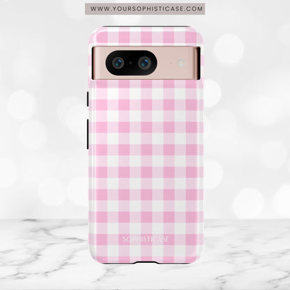 Gingham in Pink - iPhone Case, Samsung Galaxy Case, Google Pixel Case
