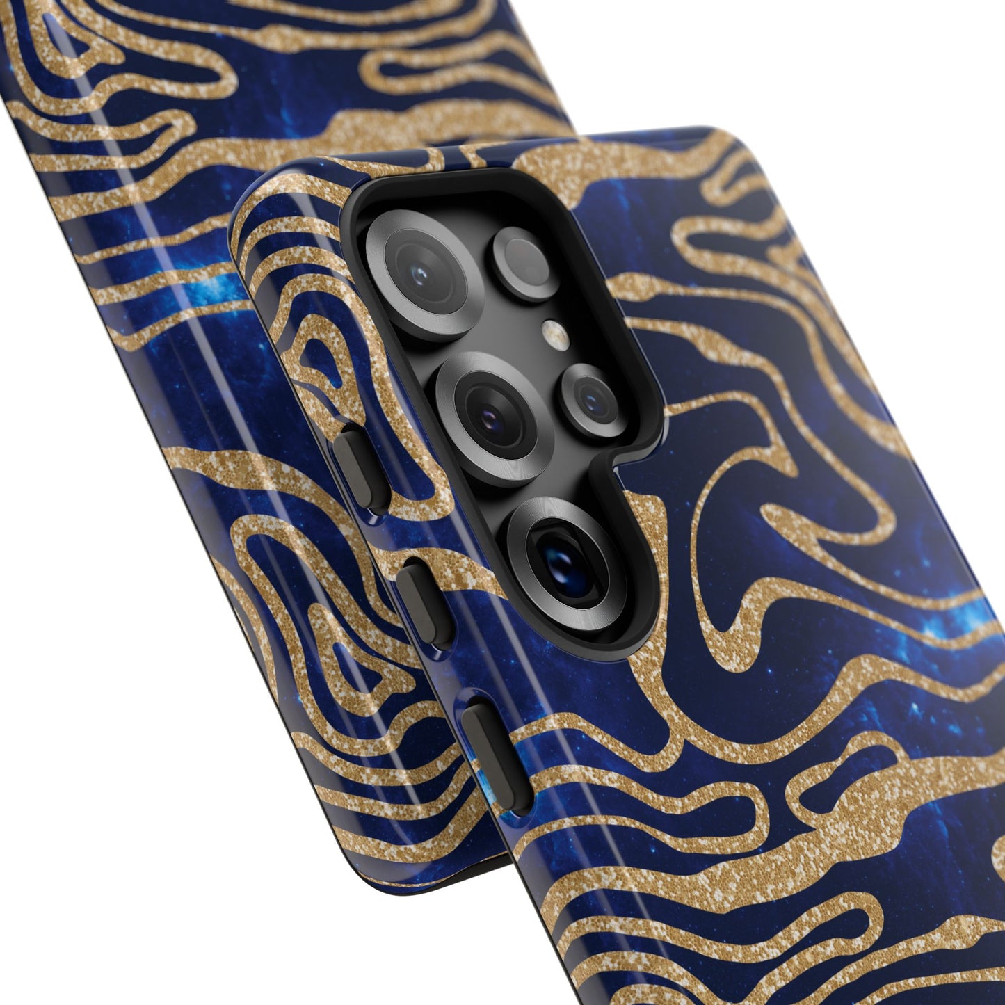 Cosmic Gold in Blue - iPhone Case, Samsung Galaxy Case, Google Pixel Case