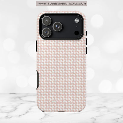 Houndstooth in Neutral - iPhone Case