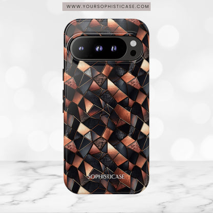 Rose' Runway in Noir Mosaic - Tough Phone Case