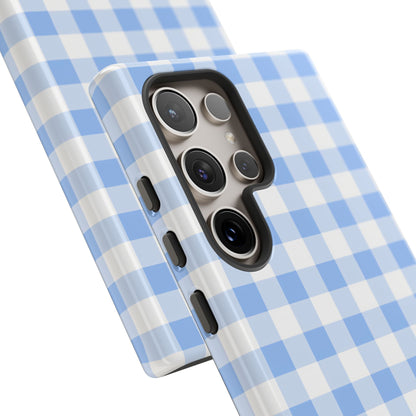 Gingham in Blue - Tough Phone Case