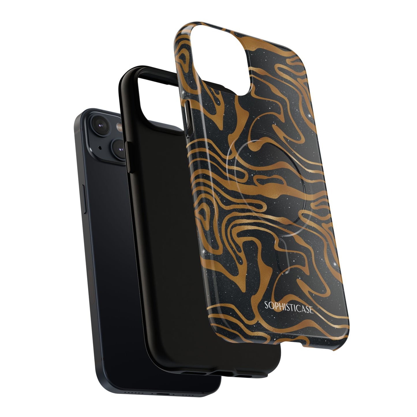 Cosmic Gold in Black - iPhone Magsafe Case