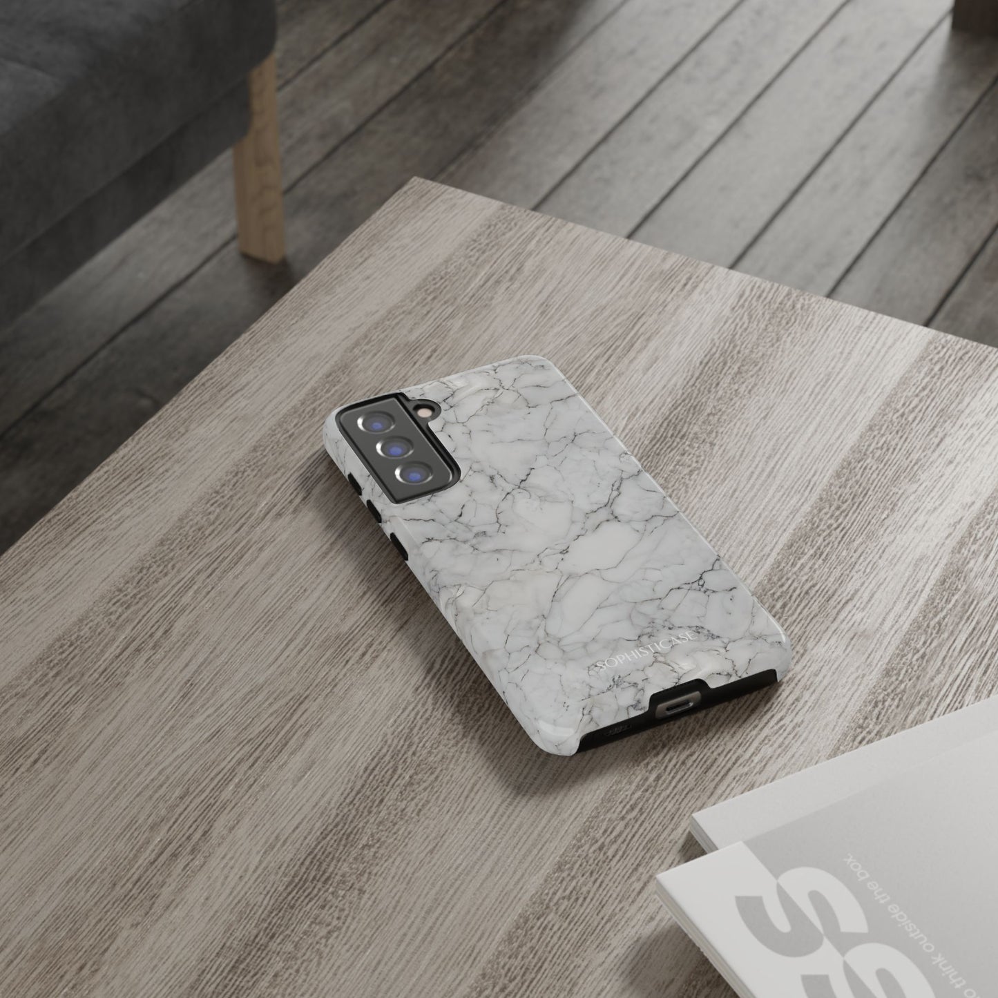Marble Opulence in White - iPhone Case, Samsung Galaxy Case, Google Pixel Case