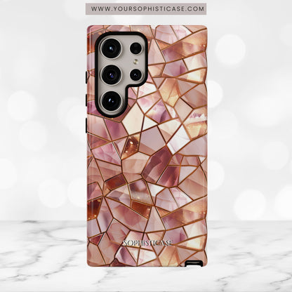 Rose' Runway in Champagne Mosaic - Tough Phone Case