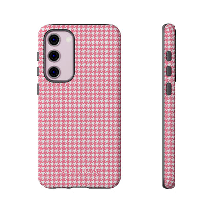 Tough Case - Houndstooth in Salmon