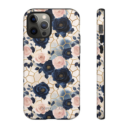 Royal Floral in Navy Hive - Tough Phone Case