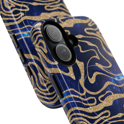 Cosmic Gold in Blue - iPhone Magsafe Case