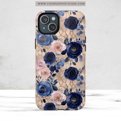 Royal Floral in Navy Blush - iPhone Magsafe Case