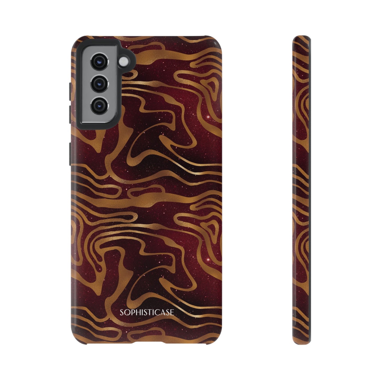 Cosmic Gold in Red - iPhone Case, Samsung Galaxy Case, Google Pixel Case