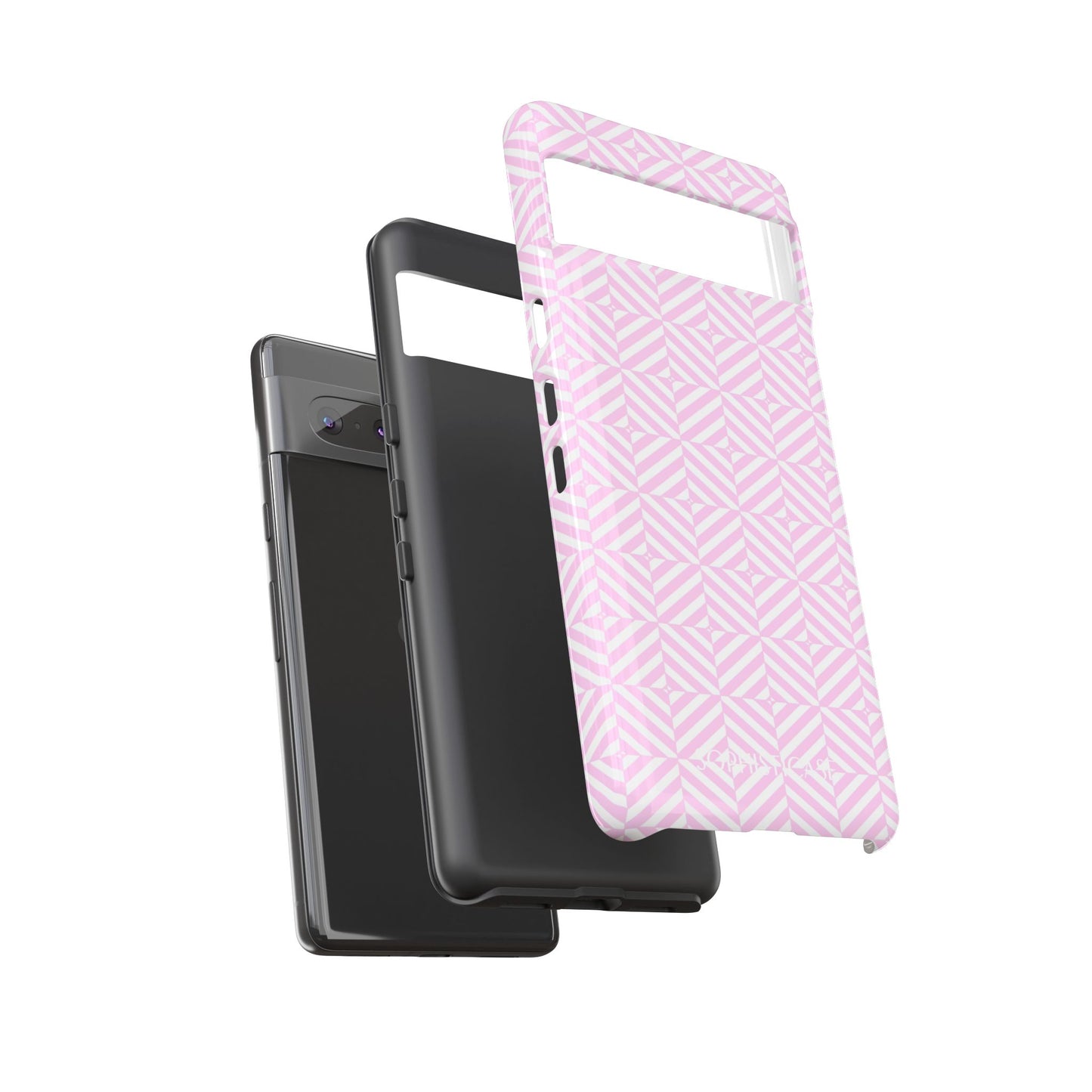 Illusions in Pink - Dual Layer Shockproof Phone Case for iPhone, Google Pixel and Samsung Galaxy