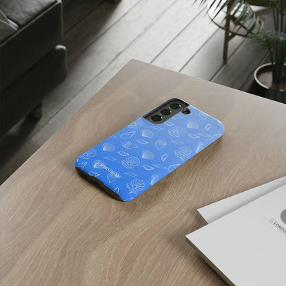 Seashell Society in Ocean Blue - iPhone Case, Samsung Galaxy Case, Google Pixel Case