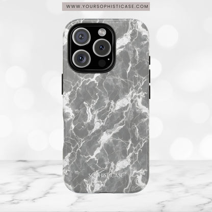 Marble Crush in Charcoal Grey - iPhone Case, Samsung Galaxy Case, Google Pixel Case