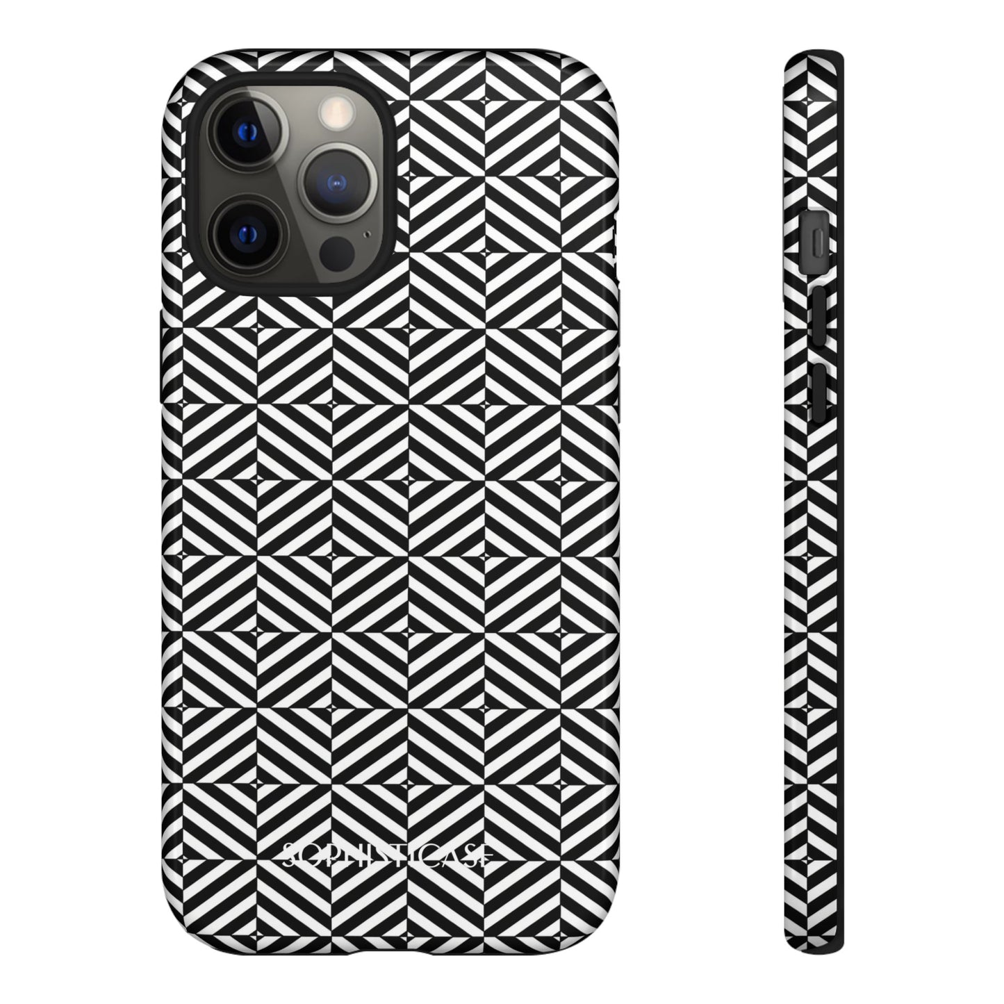 Illusions in Black - iPhone Case
