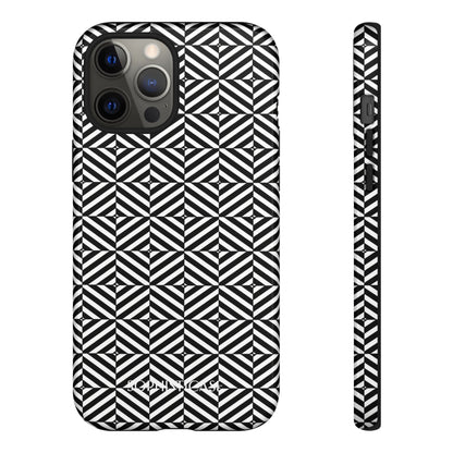 Illusions in Black - iPhone Case