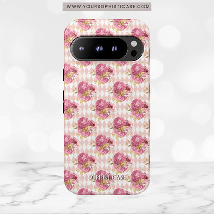 Rose Diamond Romance in Sienna - Tough Phone Case