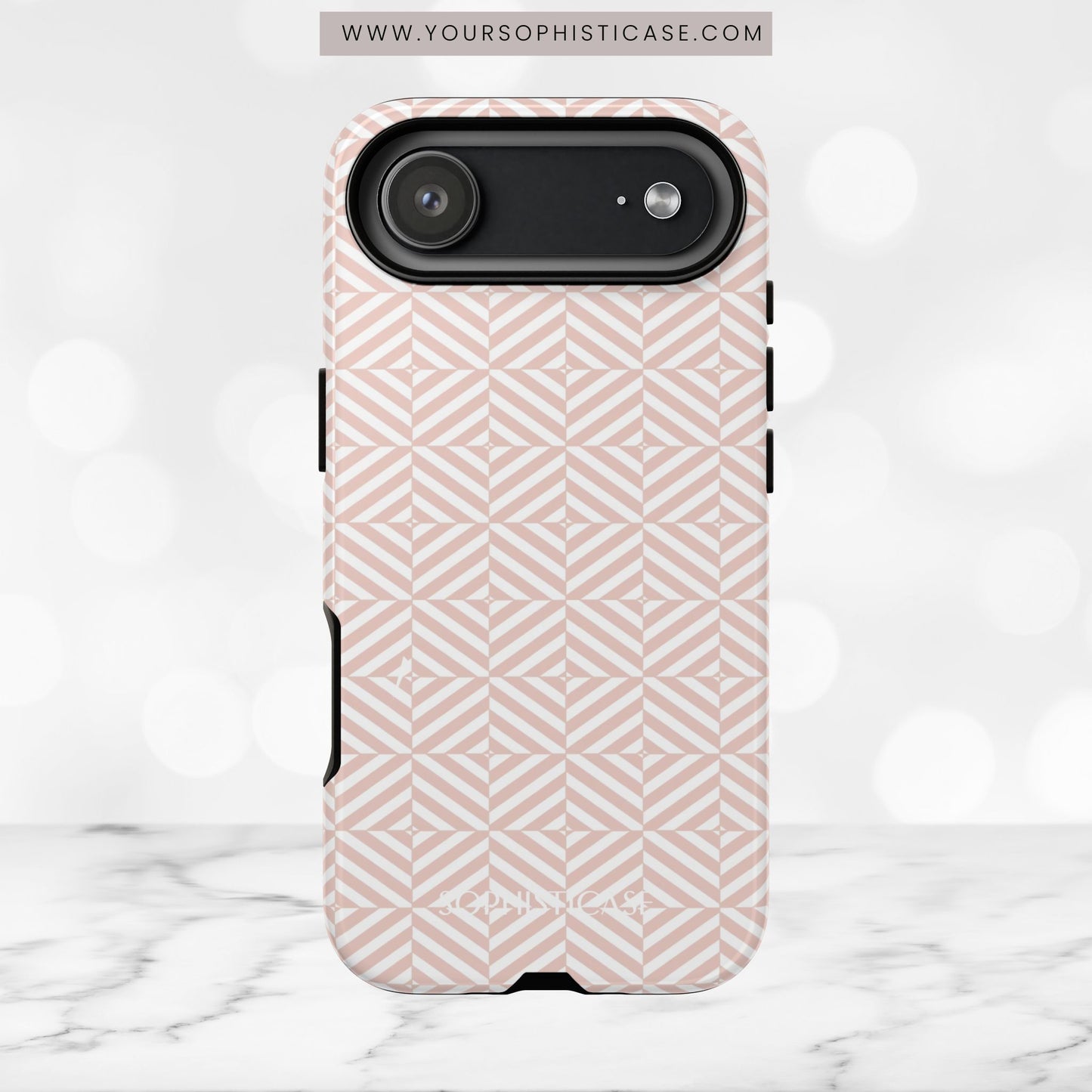 Illusions in Neutral Beige - iPhone Case, Samsung Galaxy Case, Google Pixel Case