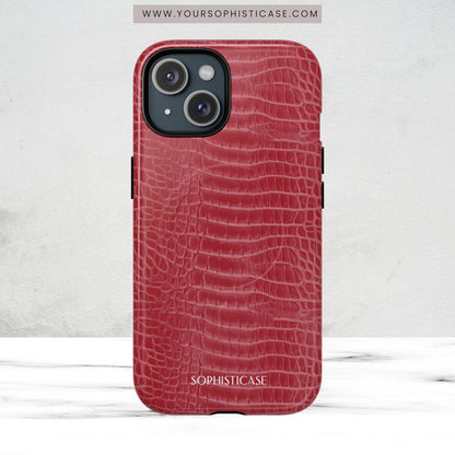 Luxe Leather in Cherry Red - Magsafe Case