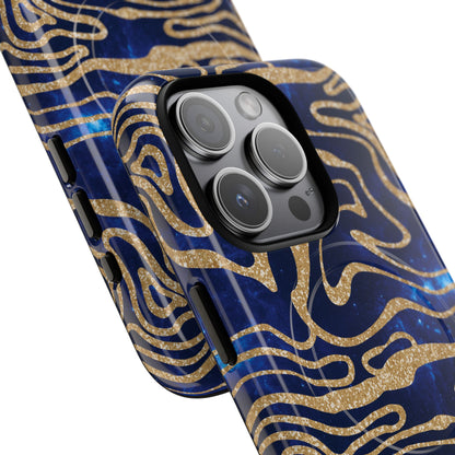 Cosmic Gold in Blue - iPhone Magsafe Case