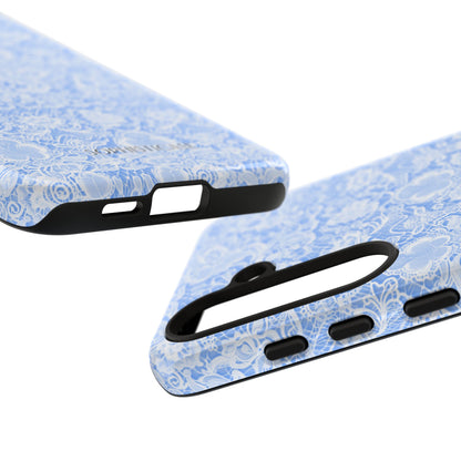 Luxe Lace in Blue - Tough Phone Case