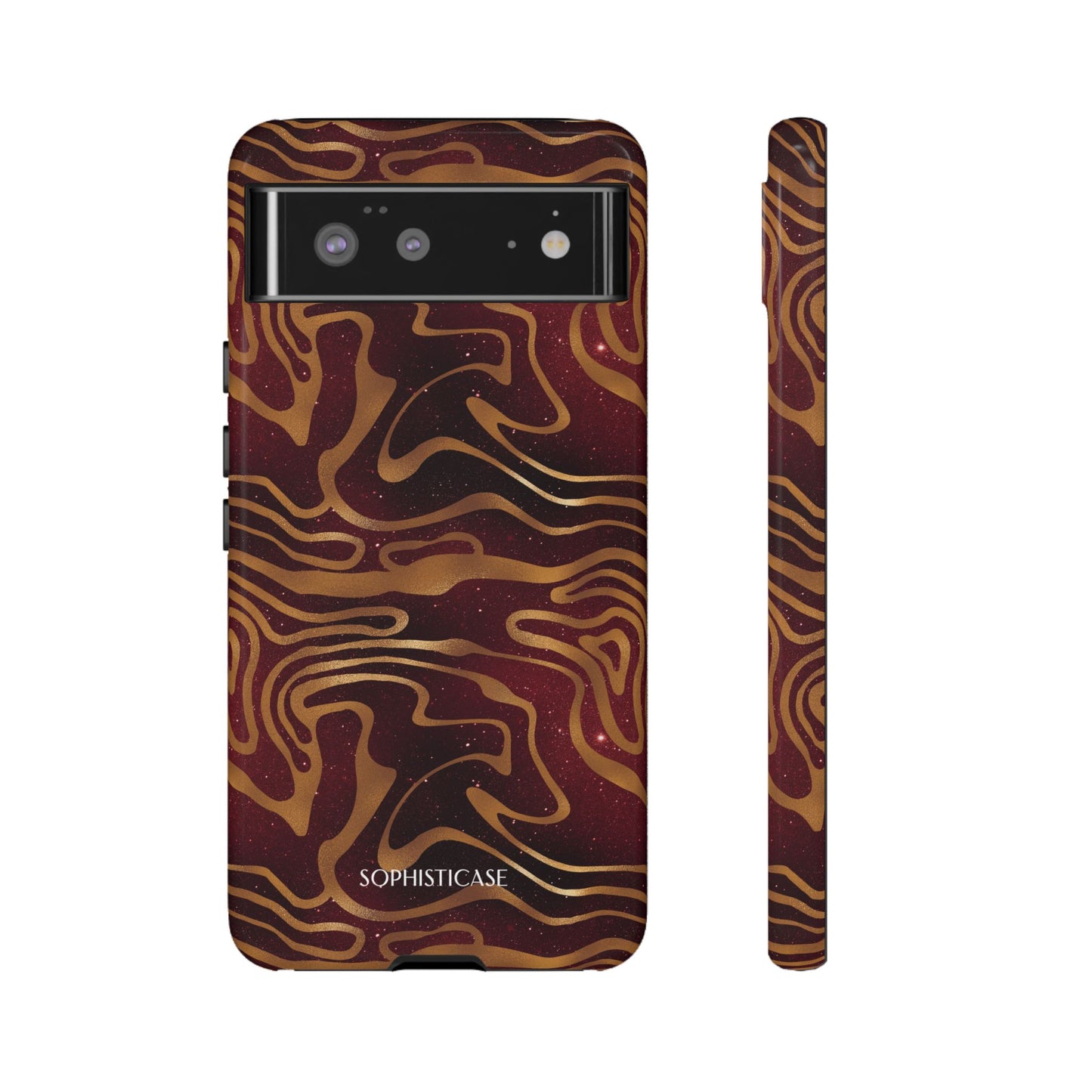 Cosmic Gold in Red - iPhone Case, Samsung Galaxy Case, Google Pixel Case